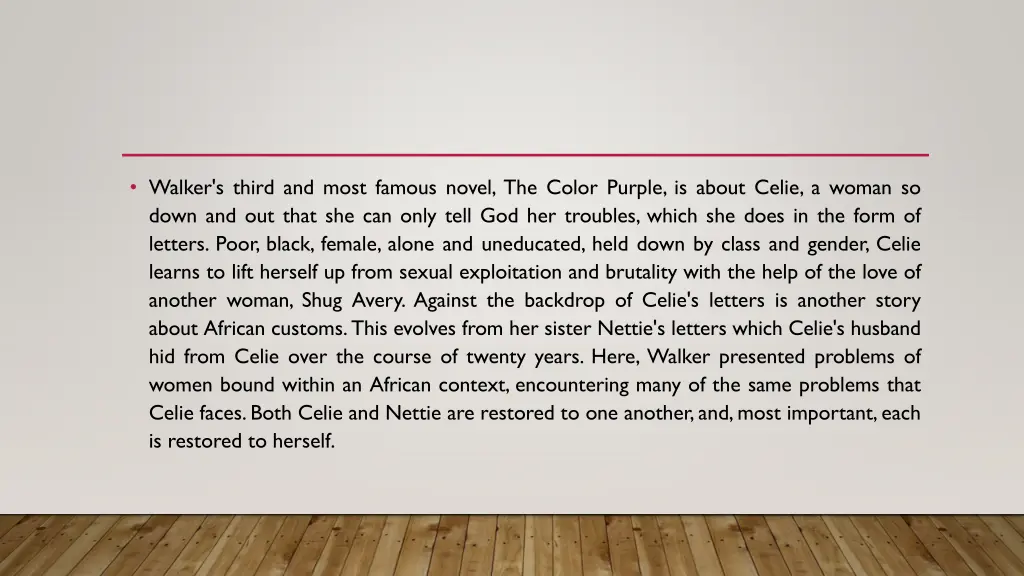 walker s third and most famous novel the color