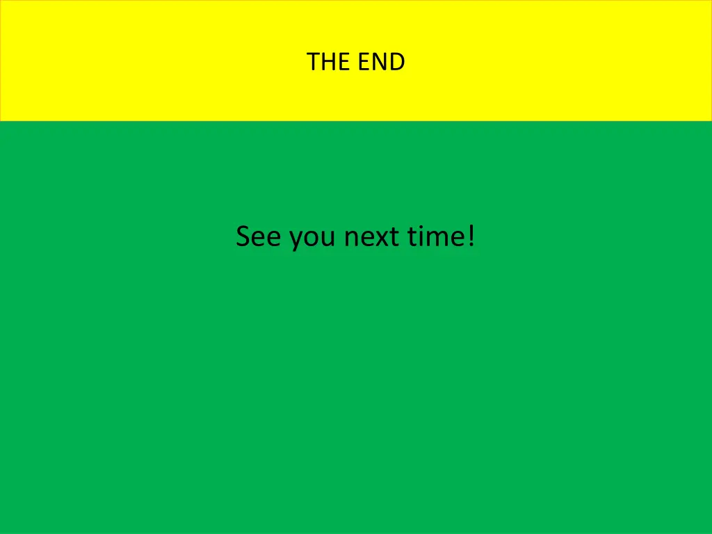 the end