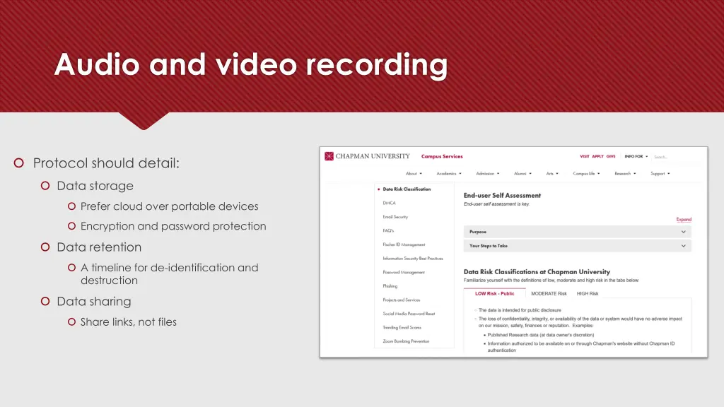 audio and video recording 1