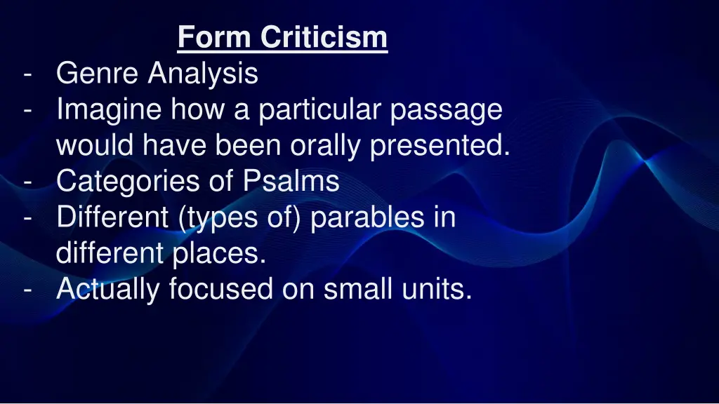 form criticism