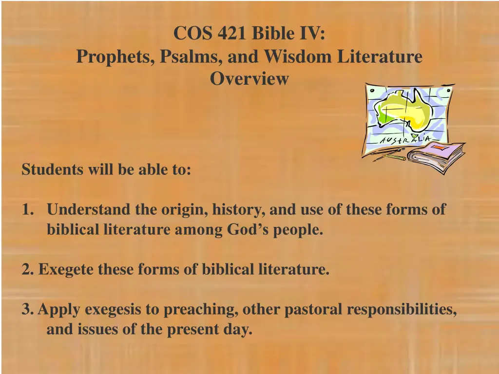 cos 421 bible iv 1
