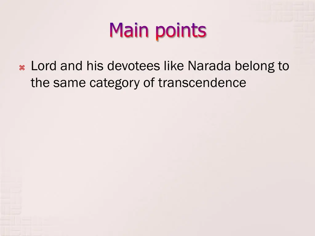 main points 1
