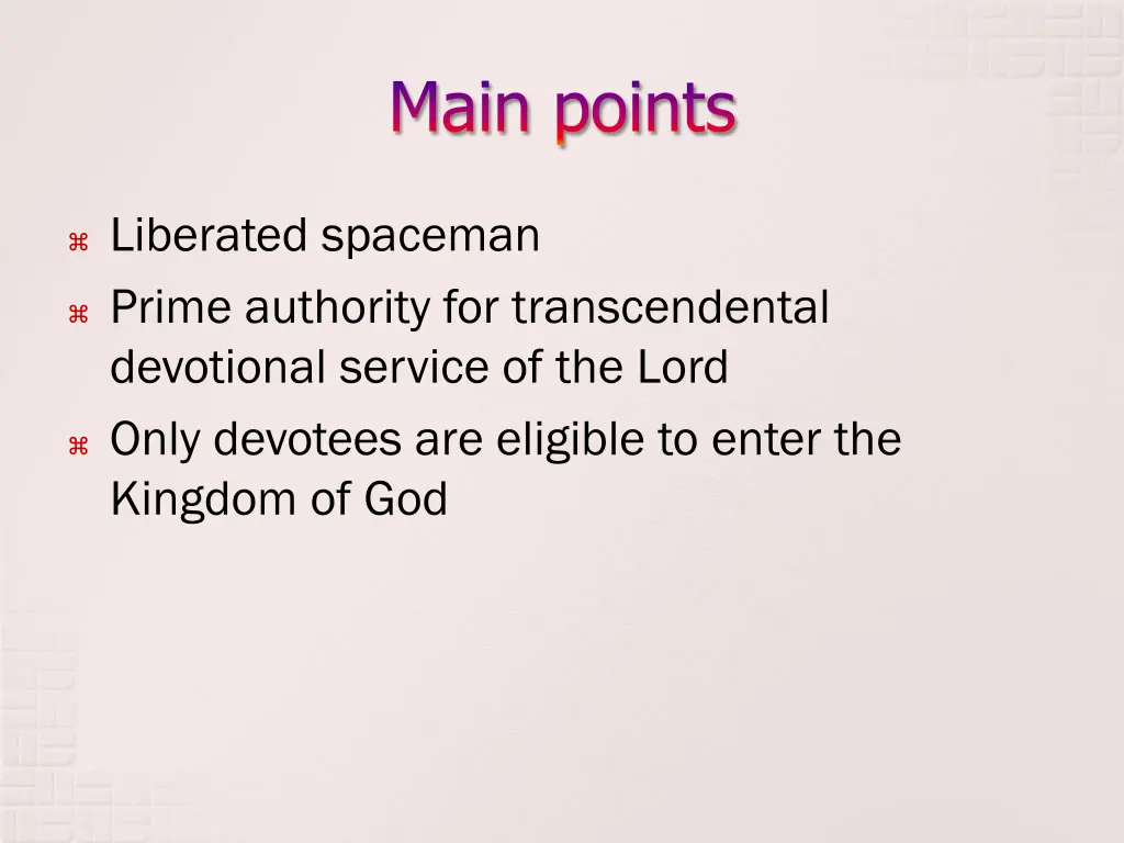 main points 3