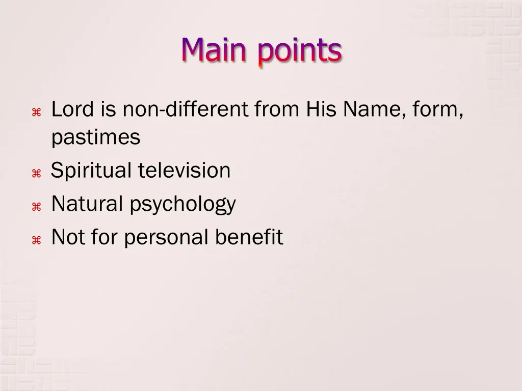 main points 5