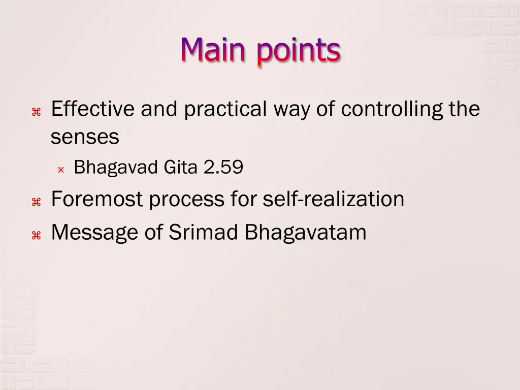 main points 7