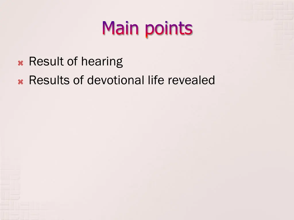 main points 8