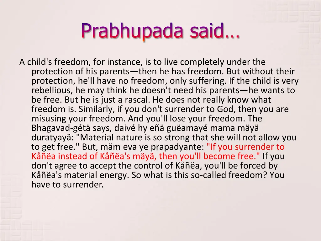 prabhupada said 1
