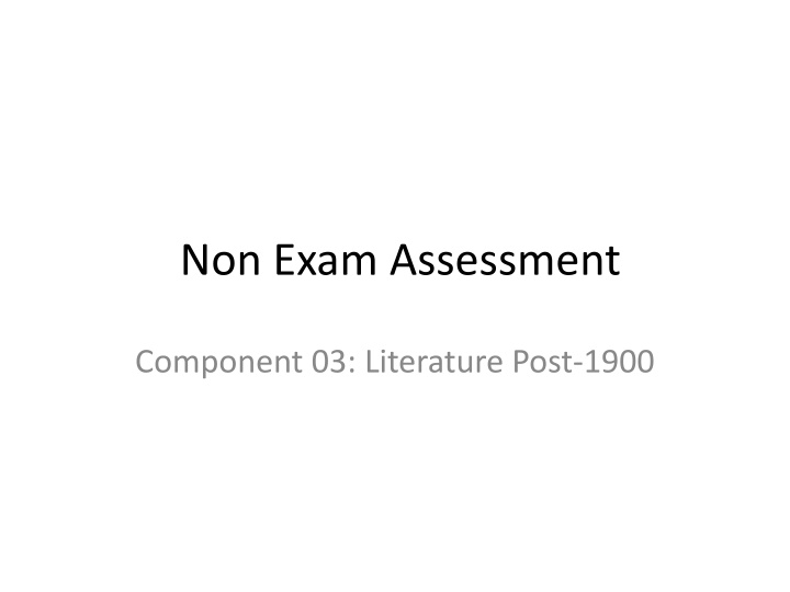 non exam assessment