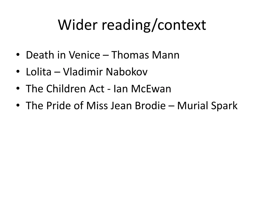 wider reading context