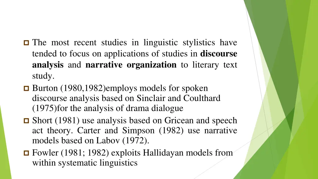 the most recent studies in linguistic stylistics