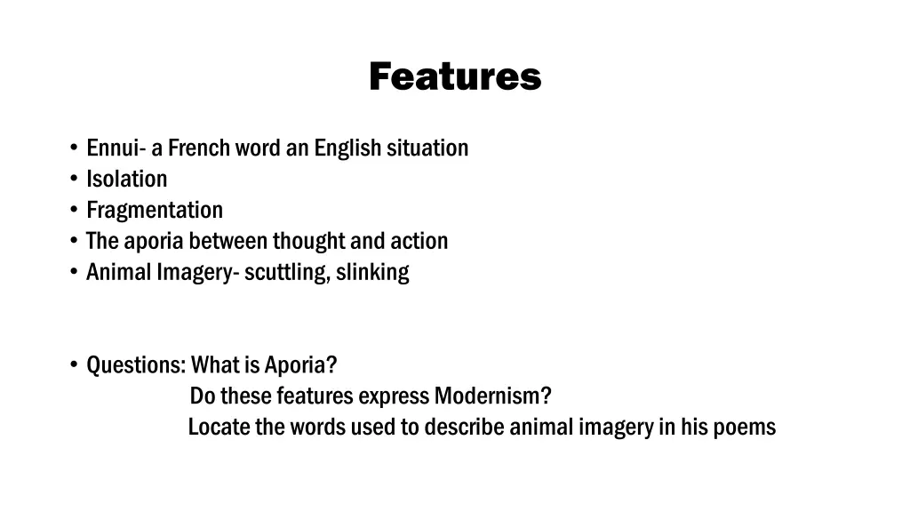 features
