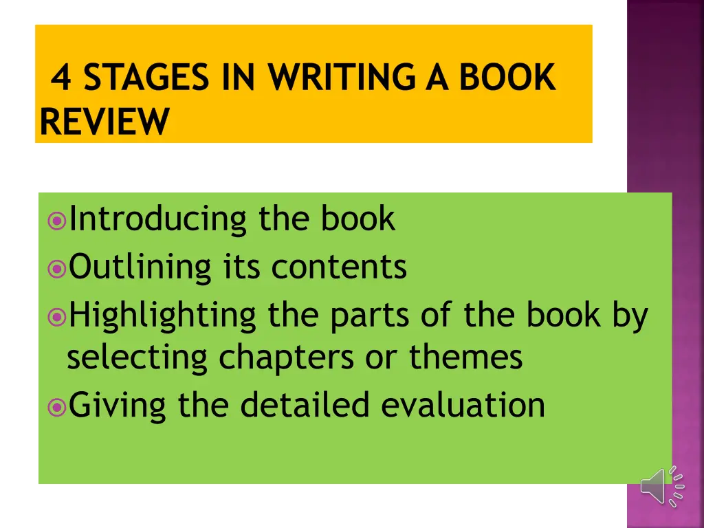 4 stages in writing a book review