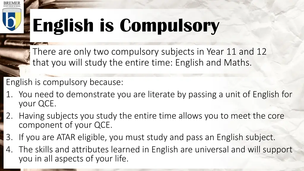 english is compulsory
