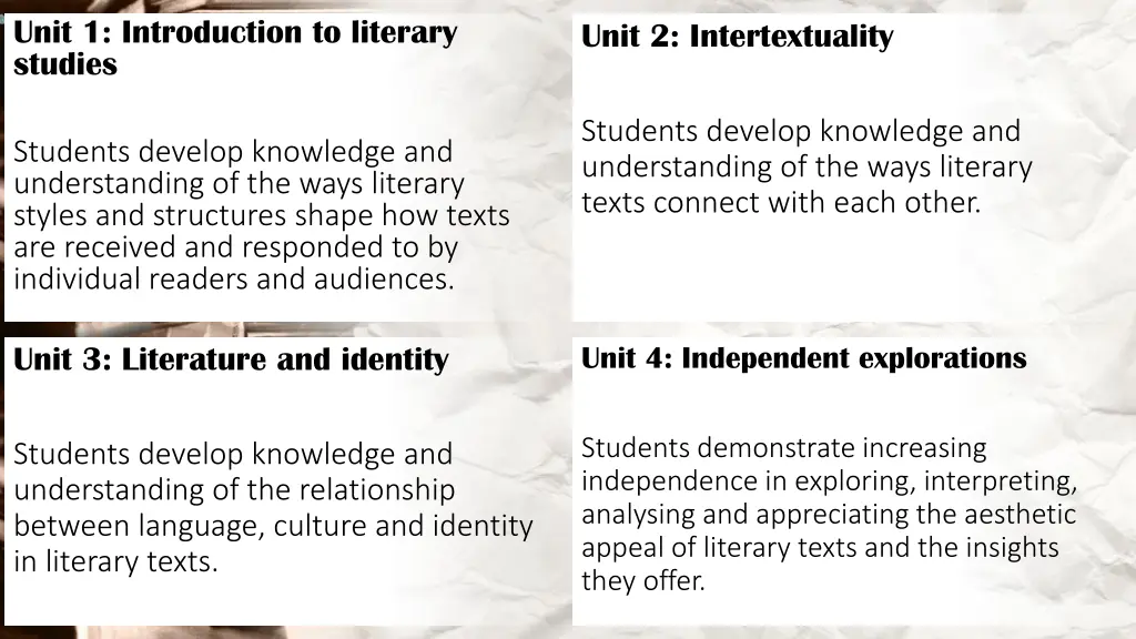 unit 1 introduction to literary studies