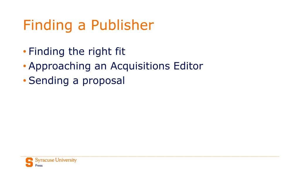 finding a publisher 1