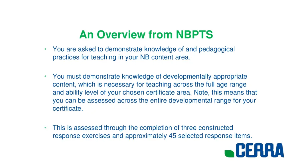an overview from nbpts