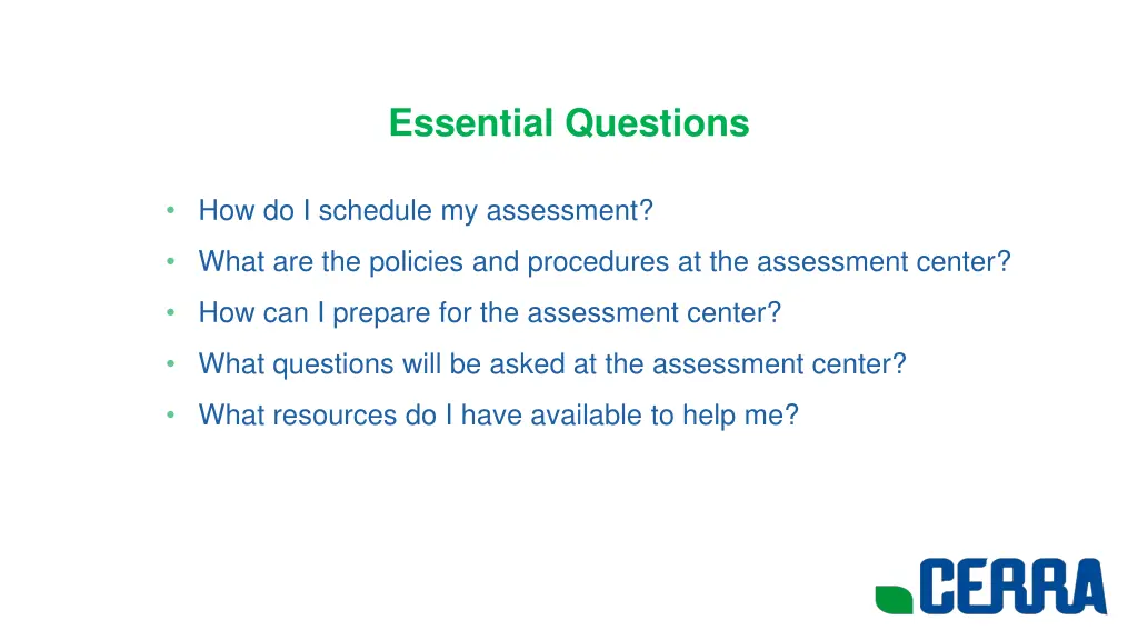 essential questions