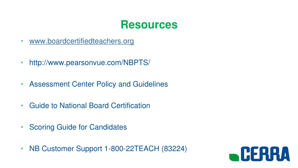 resources