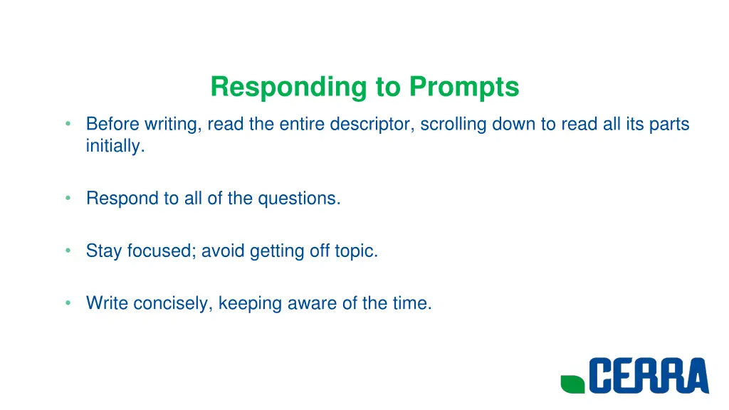responding to prompts before writing read