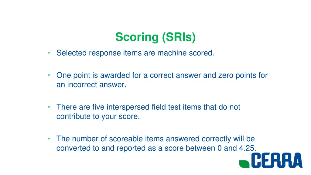 scoring sris