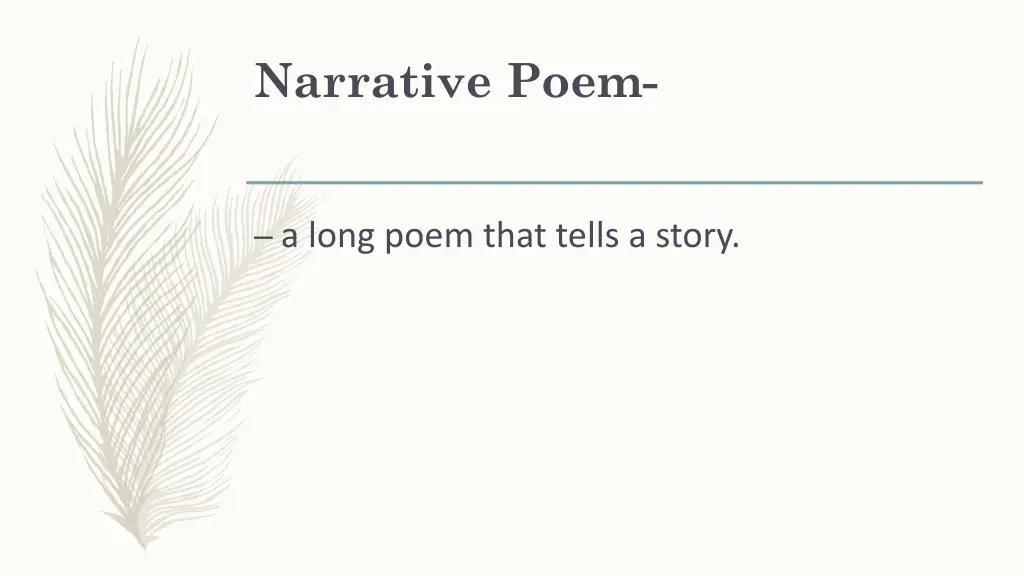 narrative poem