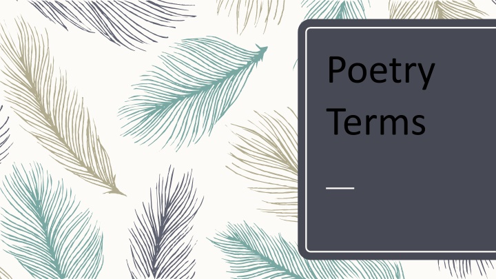 poetry terms