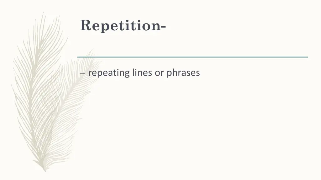 repetition