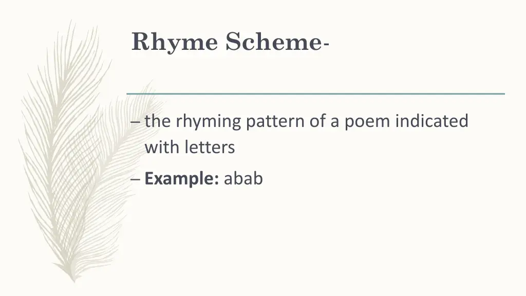 rhyme scheme
