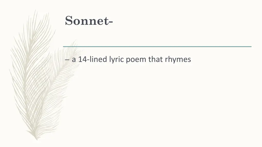 sonnet