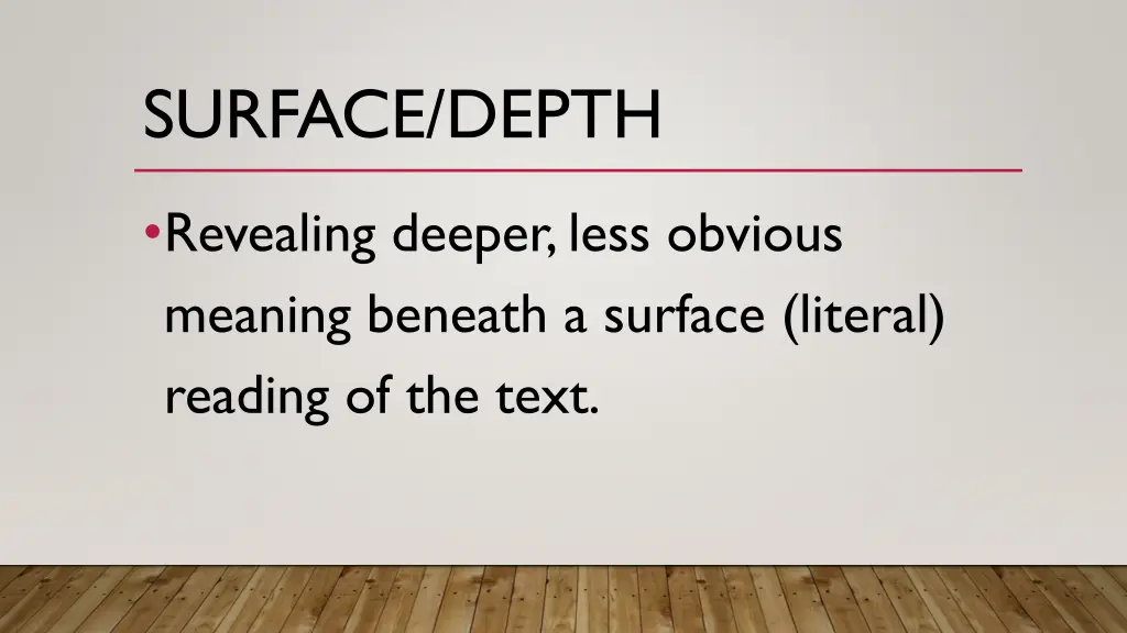 surface depth