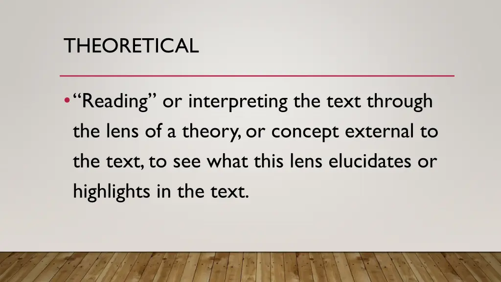 theoretical
