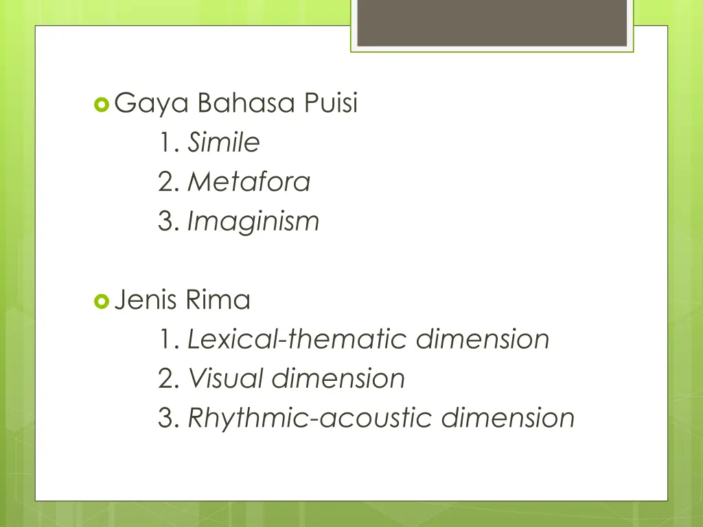 gaya bahasa puisi 1 simile 2 metafora 3 imaginism