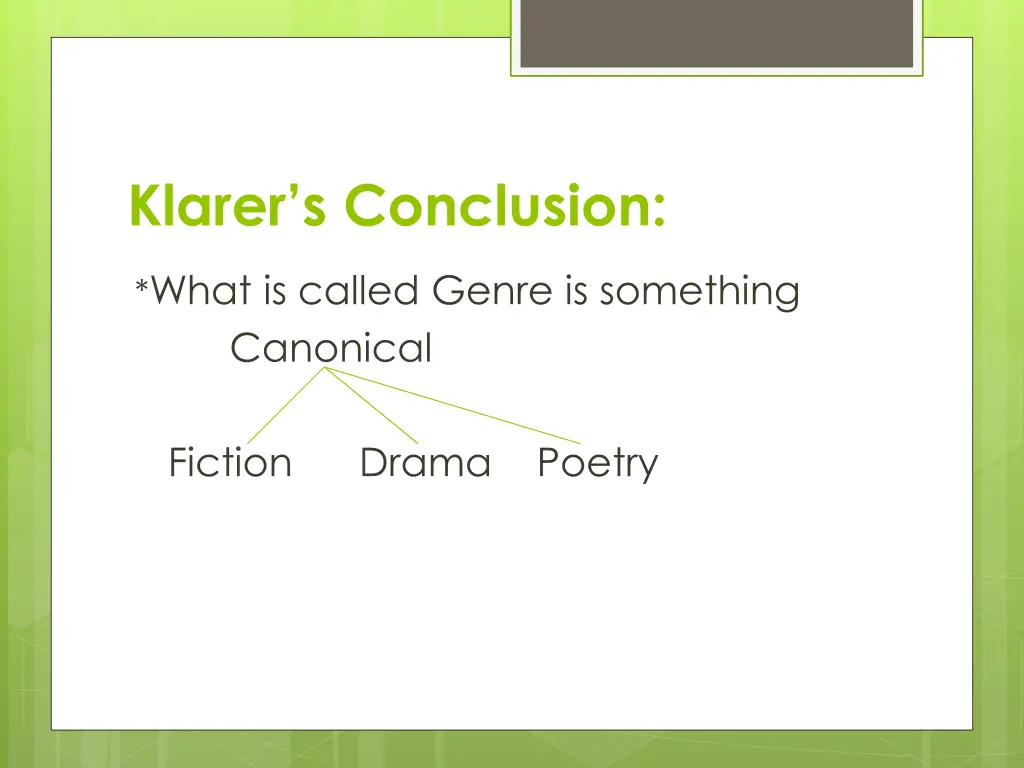 klarer s conclusion