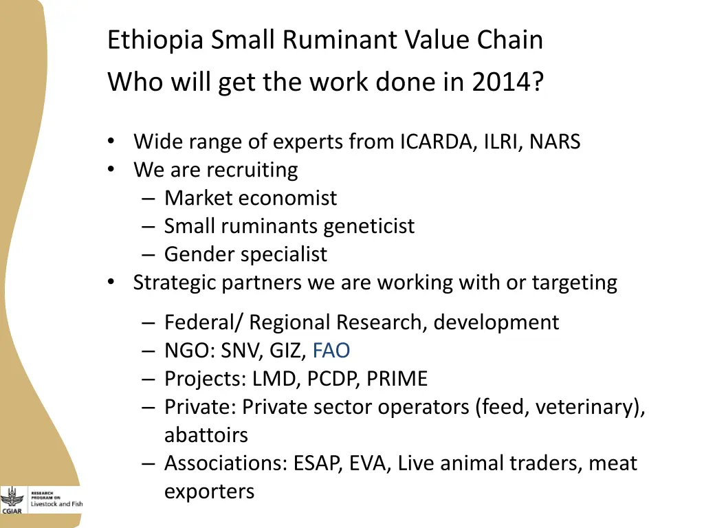ethiopia small ruminant value chain who will