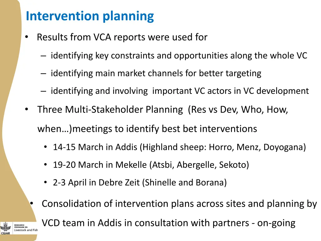 intervention planning