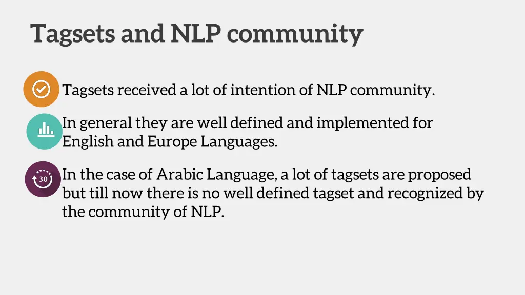 tagsets and nlp community