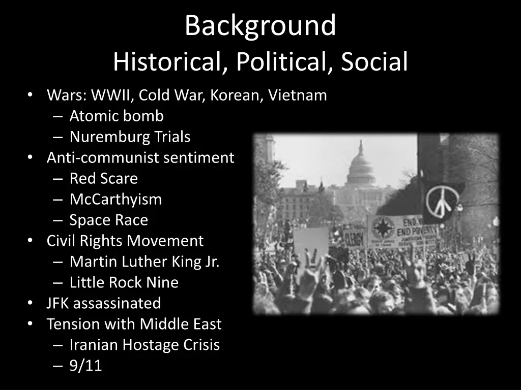 background historical political social wars wwii