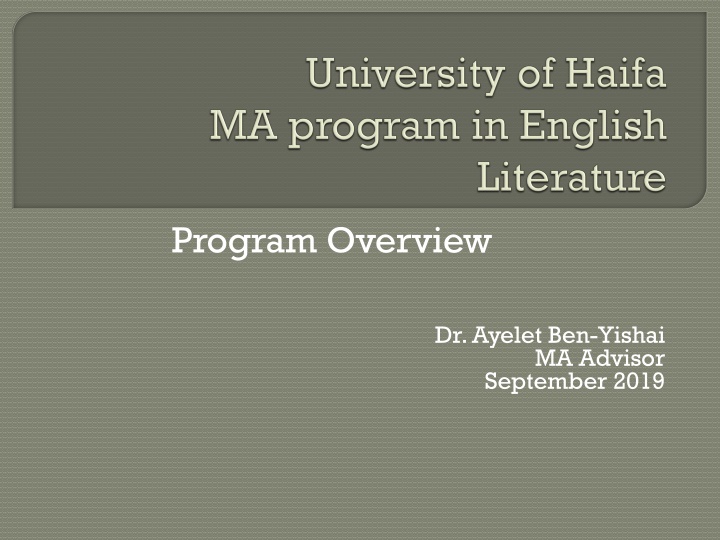 program overview