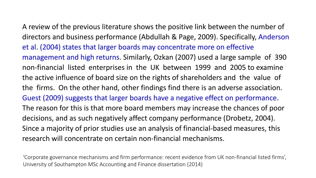 a review of the previous literature shows 1