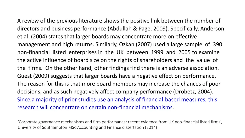 a review of the previous literature shows 2