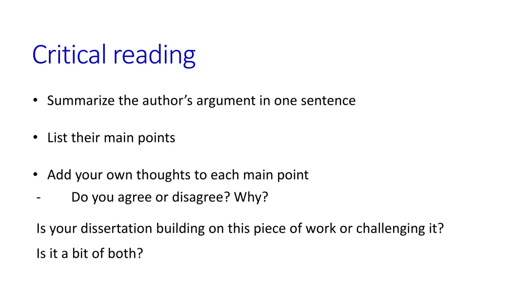 critical reading