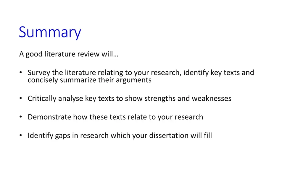 summary