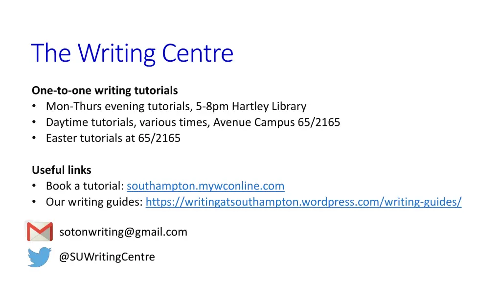 the writing centre