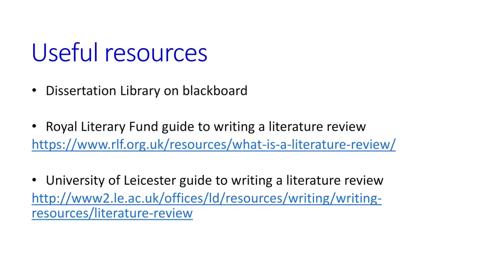 useful resources