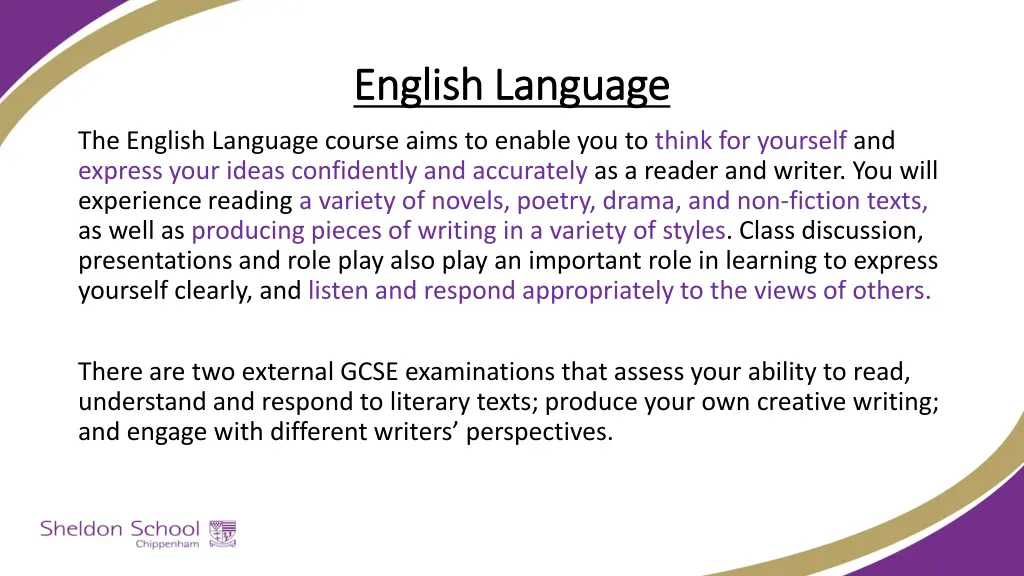 english language english language