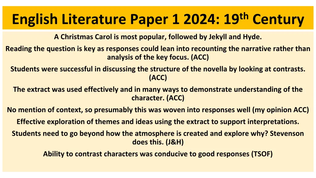 english literature paper 1 2024 19 th century