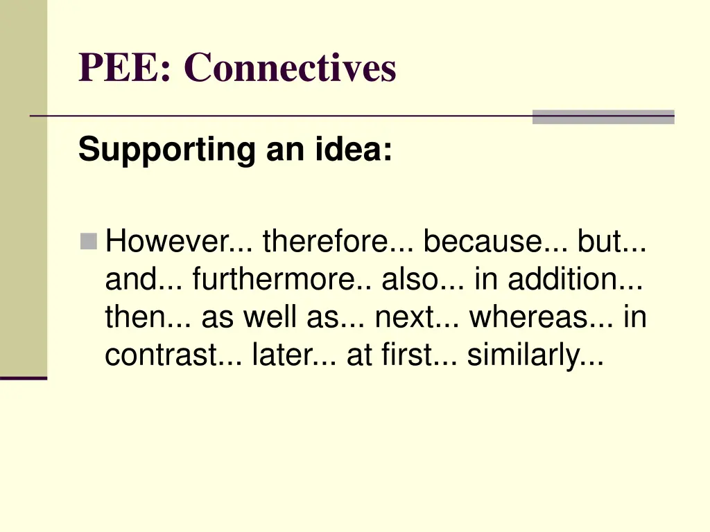 pee connectives