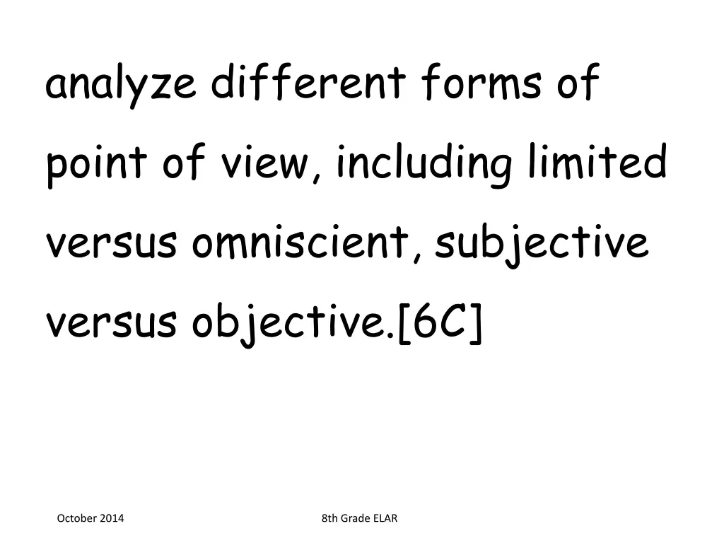analyze different forms of point of view