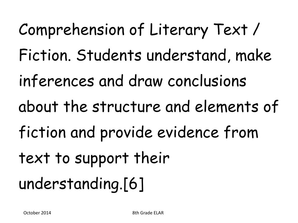 comprehension of literary text fiction students