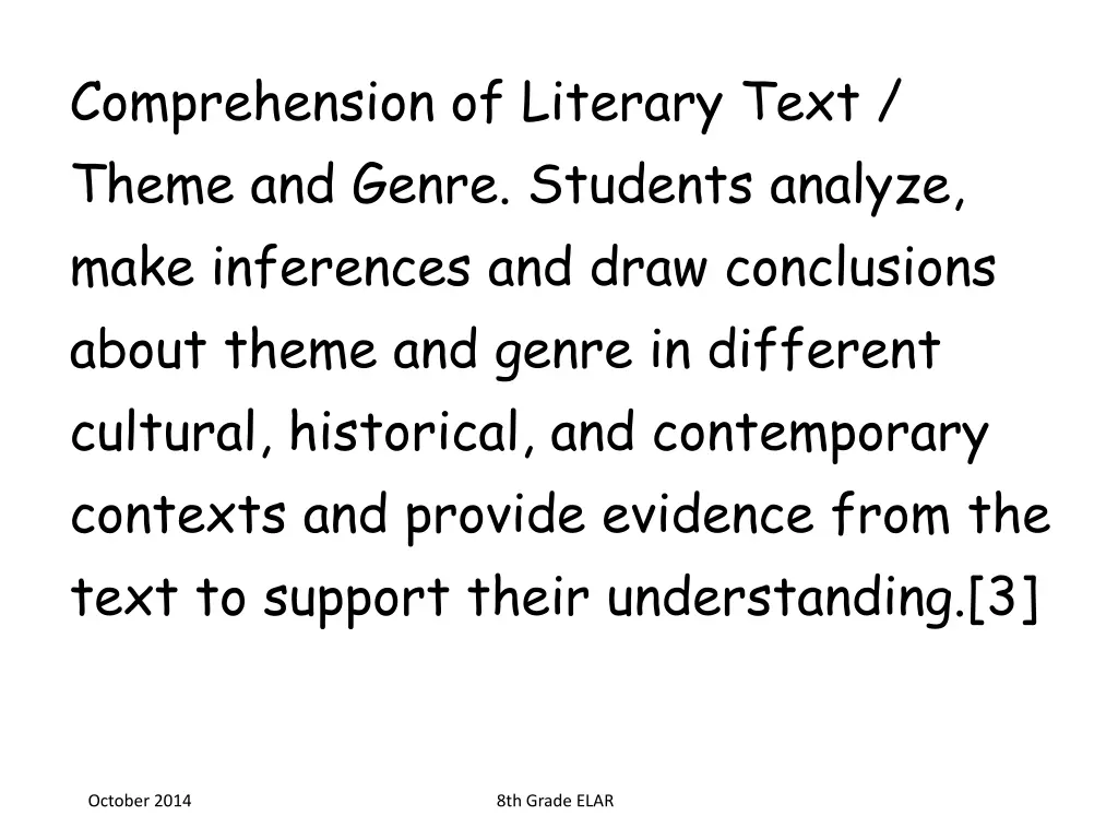 comprehension of literary text theme and genre